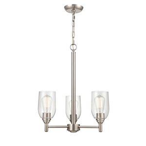 Millennium Lighting Arlett 3-light Brushed Nickel Modern/Contemporary Chandelier