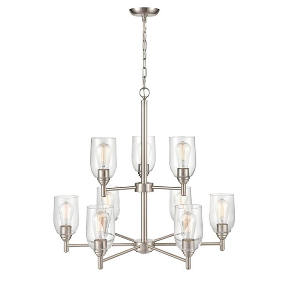 Millennium Lighting Arlett 9-light Brushed Nickel Modern/Contemporary Chandelier