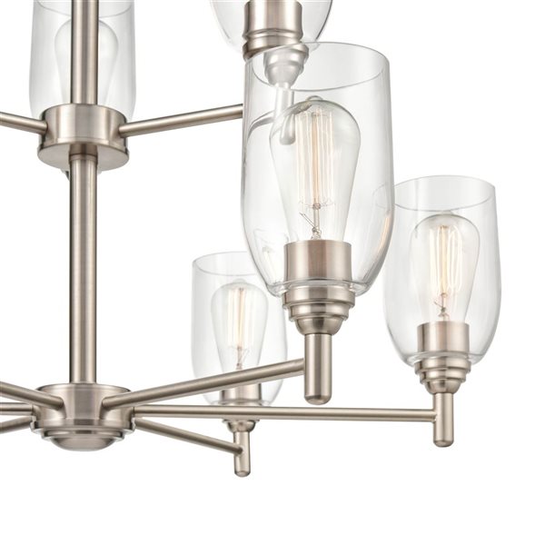 Millennium Lighting Arlett 9-light Brushed Nickel Modern/Contemporary Chandelier