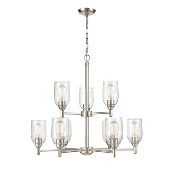 Millennium Lighting Arlett 9-light Brushed Nickel Modern/Contemporary Chandelier