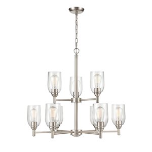 Millennium Lighting Arlett 9-light Brushed Nickel Modern/Contemporary Chandelier