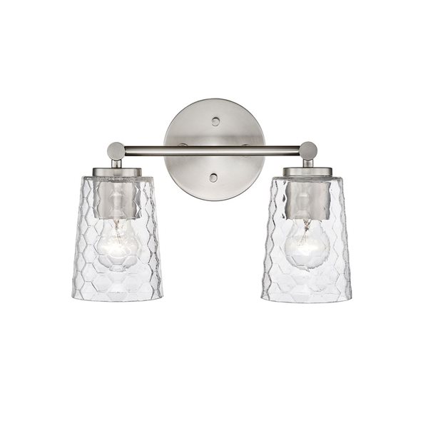 Millennium Lighting Ashli 2-light Nickel Transitional Vanity Light