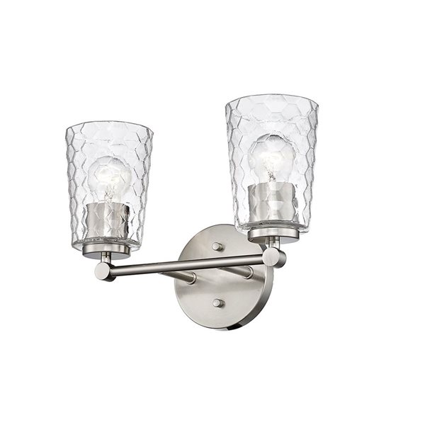 Millennium Lighting Ashli 2-light Nickel Transitional Vanity Light