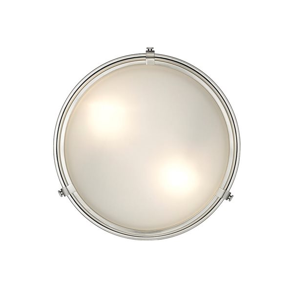 Millennium Lighting Arlson 13-in Brushed Nickel Transitional Incandescent Flush Mount Light