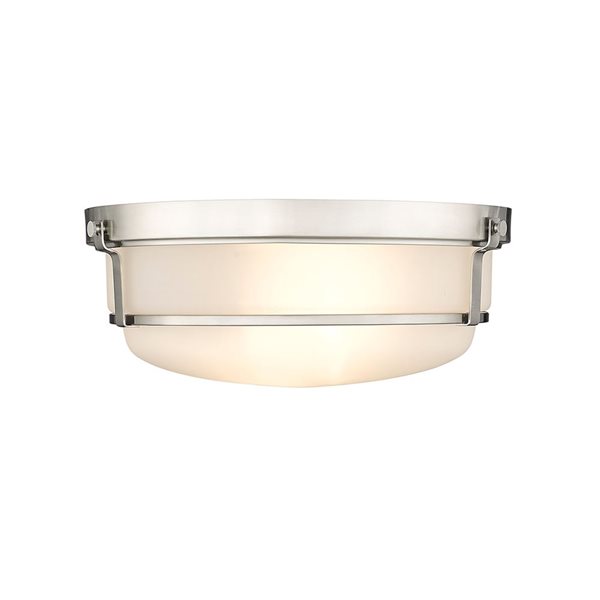 Millennium Lighting Arlson 13-in Brushed Nickel Transitional Incandescent Flush Mount Light