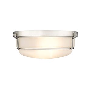 Millennium Lighting Arlson 13-in Brushed Nickel Transitional Incandescent Flush Mount Light