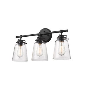 Millennium Lighting Amberose 3-light Black Transitional Vanity Light