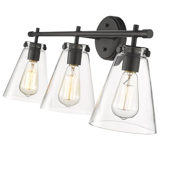 Millennium Lighting Aliza 3light Black Transitional Vanity Light 8123