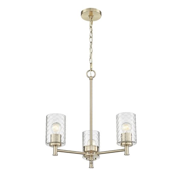 Millennium Lighting Ashli 3-light Modern Gold Glam Chandelier