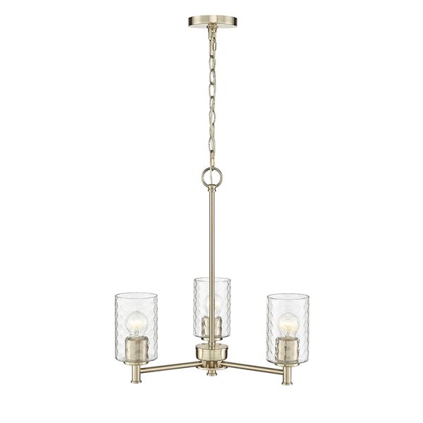 Millennium Lighting Ashli 3-light Modern Gold Glam Chandelier