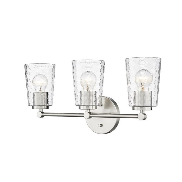 Millennium Lighting Ashli 3-light Nickel Transitional Vanity Light