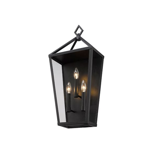 Millennium Lighting Arnold 11-in Powder Coat Black Hardwired Outdoor Wall Light