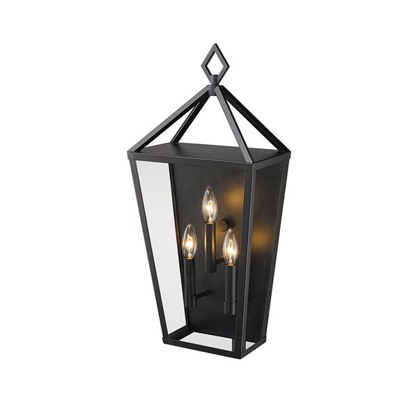 Millennium Lighting Arnold 11-in Powder Coat Black Hardwired Outdoor Wall Light