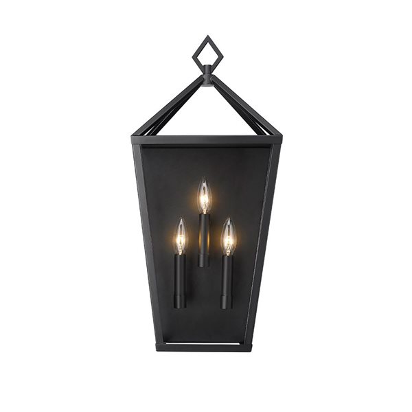 Millennium Lighting Arnold 11-in Powder Coat Black Hardwired Outdoor Wall Light