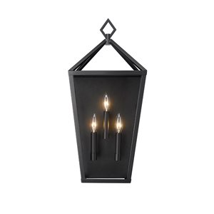 Millennium Lighting Arnold 11-in Powder Coat Black Hardwired Outdoor Wall Light