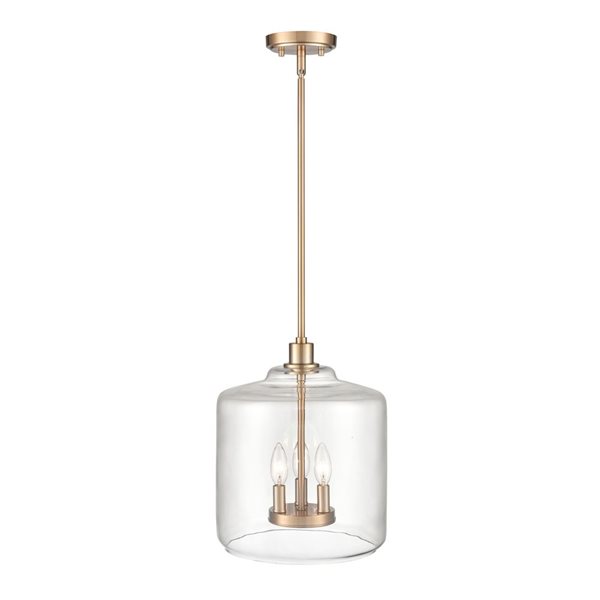 Millennium Lighting Asheville Modern Gold Clear Glass Geometric Incandescent Medium Pendant Light