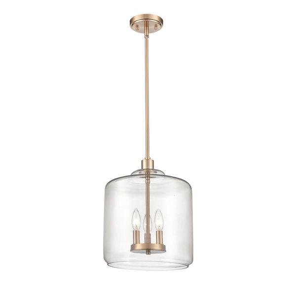 Millennium Lighting Asheville Modern Gold Clear Glass Geometric Incandescent Medium Pendant Light