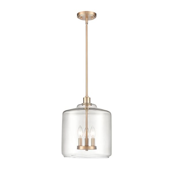 Millennium Lighting Asheville Modern Gold Clear Glass Geometric Incandescent Medium Pendant Light