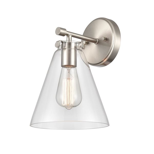 Millennium Lighting Aliza 7.75-in W 1-light Brushed Nickel Glam Wall Sconce