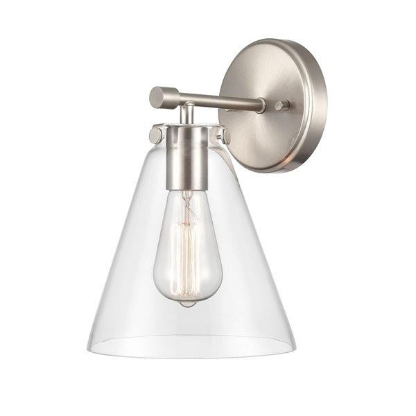 Millennium Lighting Aliza 7.75-in W 1-light Brushed Nickel Glam Wall Sconce