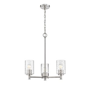 Millennium Lighting Ashli 3-light Brushed Nickel Glam Chandelier