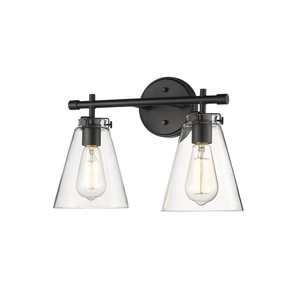 Millennium Lighting Aliza 2-light Black Transitional Vanity Light