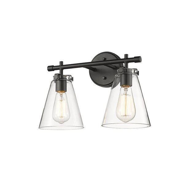 Millennium Lighting Aliza 2-light Black Transitional Vanity Light