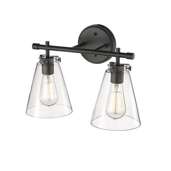 Millennium Lighting Aliza 2-light Black Transitional Vanity Light