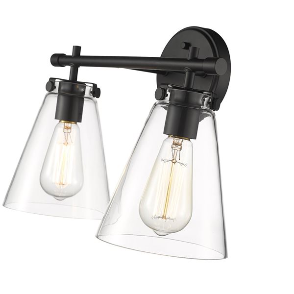 Millennium Lighting Aliza 2-light Black Transitional Vanity Light