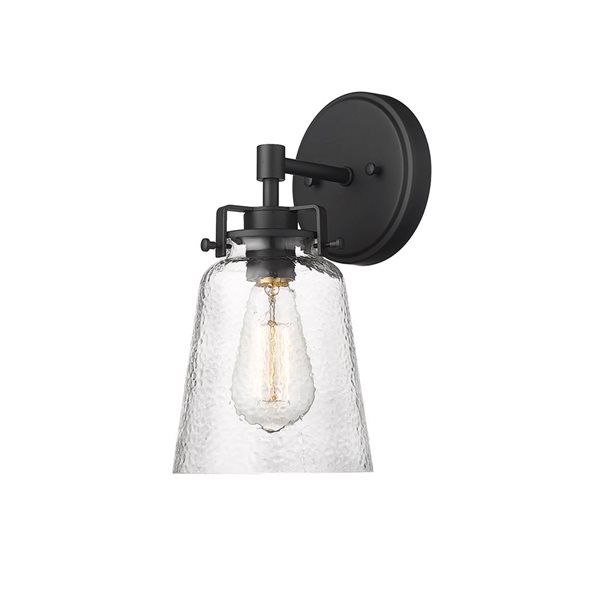 Millennium Lighting Amberose 5.98-in W 1-light Matte Black Transitional Wall Sconce