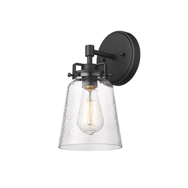 Millennium Lighting Amberose 5.98-in W 1-light Matte Black Transitional Wall Sconce