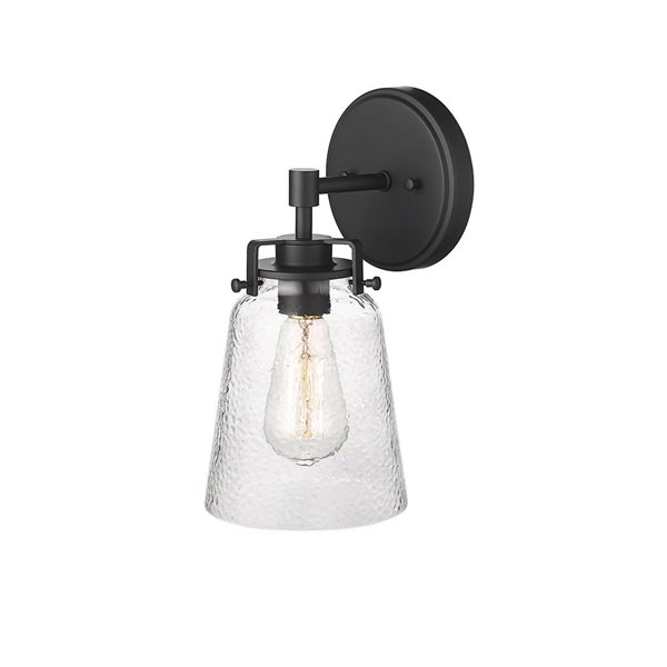 Millennium Lighting Amberose 5.98-in W 1-light Matte Black Transitional Wall Sconce