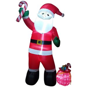 Northlight 8-ft Lighted Santa Claus with Toy Sack Christmas Inflatable