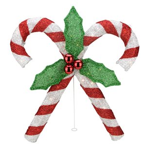 Northlight 27-in Sparkling Double Candy Cane Christmas Decoration with Lights