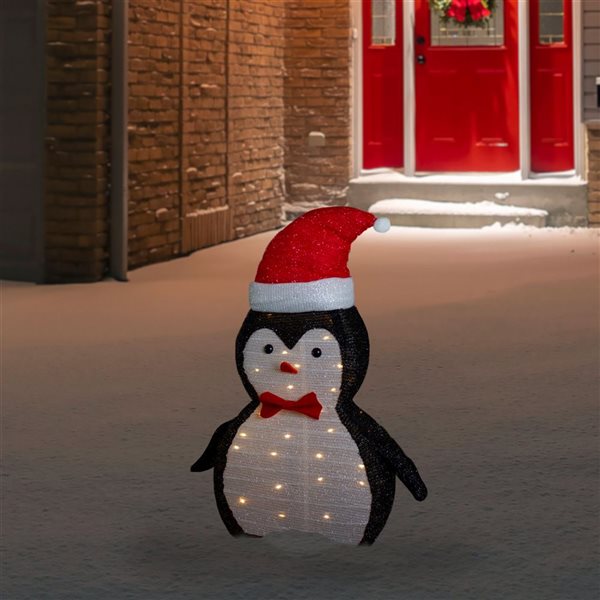 Northlight 28-in Penguin Christmas Decoration with LED Lights