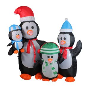 Northlight 5-ft Lighted Penguin Christmas Inflatable
