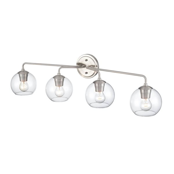 Millennium Lighting Ashford 4-light Nickel Transitional Vanity Light Bar