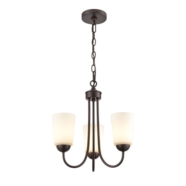 Millennium Lighting Ivey Lake 3-light Rubbed Bronze Transitional Chandelier