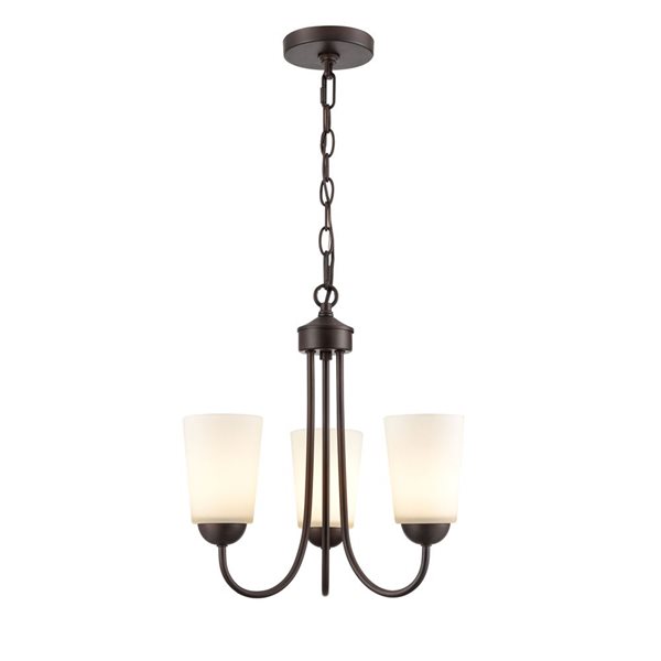 Millennium Lighting Ivey Lake 3-light Rubbed Bronze Transitional Chandelier