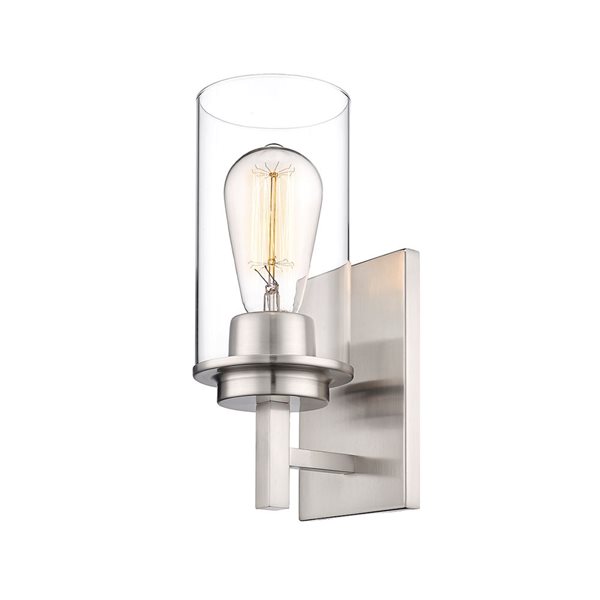 Millennium Lighting Janna 4-in W 1-light Brushed Nickel Modern/Contemporary Wall Sconce