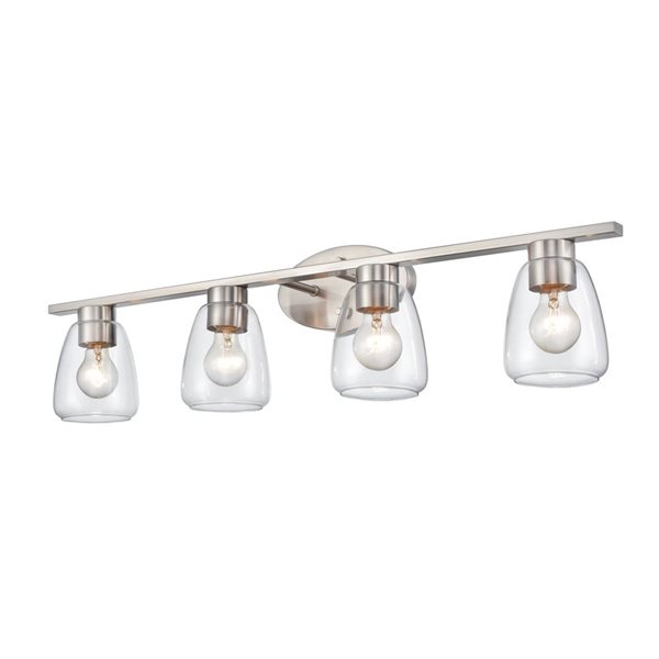 Millennium Lighting Ashford 4-light Brushed Nickel Transitional Vanity Light Bar