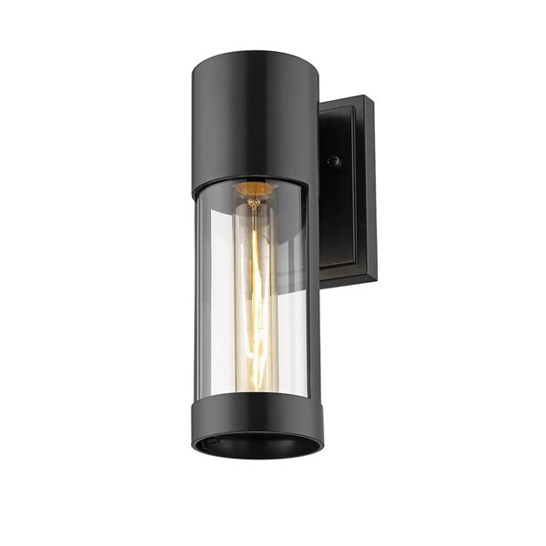 Millennium Lighting Hester 10.6-in H Powder Coat Black Hardwired Medium Base (E-26) Outdoor Wall Light