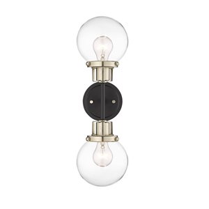 Millennium Lighting Mellrosa 6-in W 2-light Matte Black/modern Gold Transitional Wall Sconce