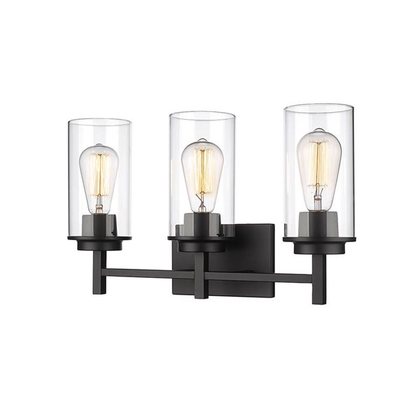 Millennium Lighting Janna 3-light Black Modern/contemporary Vanity Light