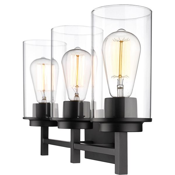 Millennium Lighting Janna 3-light Black Modern/contemporary Vanity Light