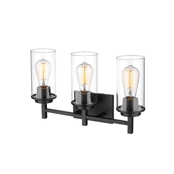 Millennium Lighting Janna 3-light Black Modern/contemporary Vanity Light