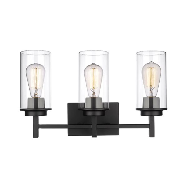 Millennium Lighting Janna 3-light Black Modern/contemporary Vanity Light