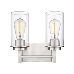 Millennium Lighting Janna 2-light Nickel Modern/contemporary Vanity Light