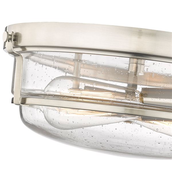 Millennium Lighting Mayson 13-in Brushed Nickel Transitional Incandescent Flush Mount Light