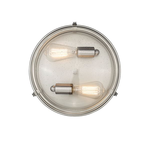 Millennium Lighting Mayson 13-in Brushed Nickel Transitional Incandescent Flush Mount Light